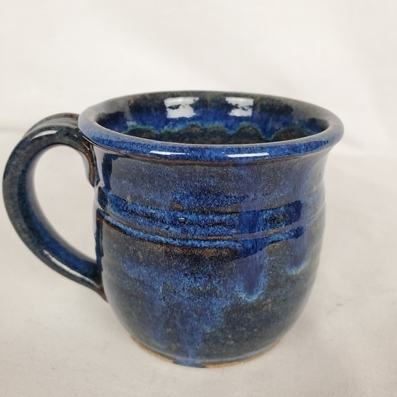 Northern Exposure Pottery mug dark blue glaze 12oz - Picture 5 of 10